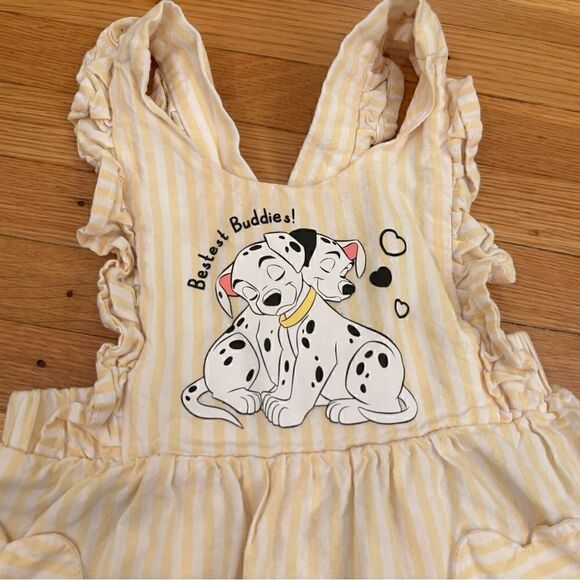 101 Dalmatians Disney Baby yellow/white stripe dress - Picture 3 of 4